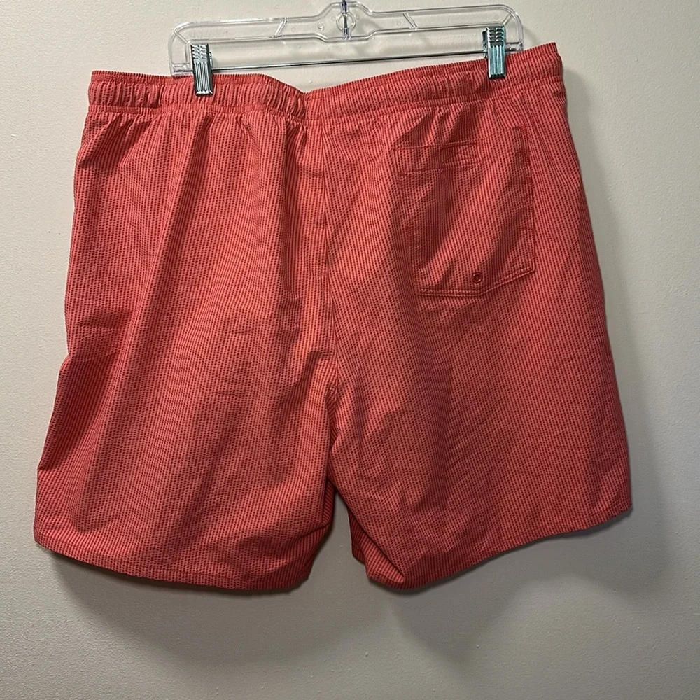 Old Navy Men’s Red Striped Swim Trunks Size L